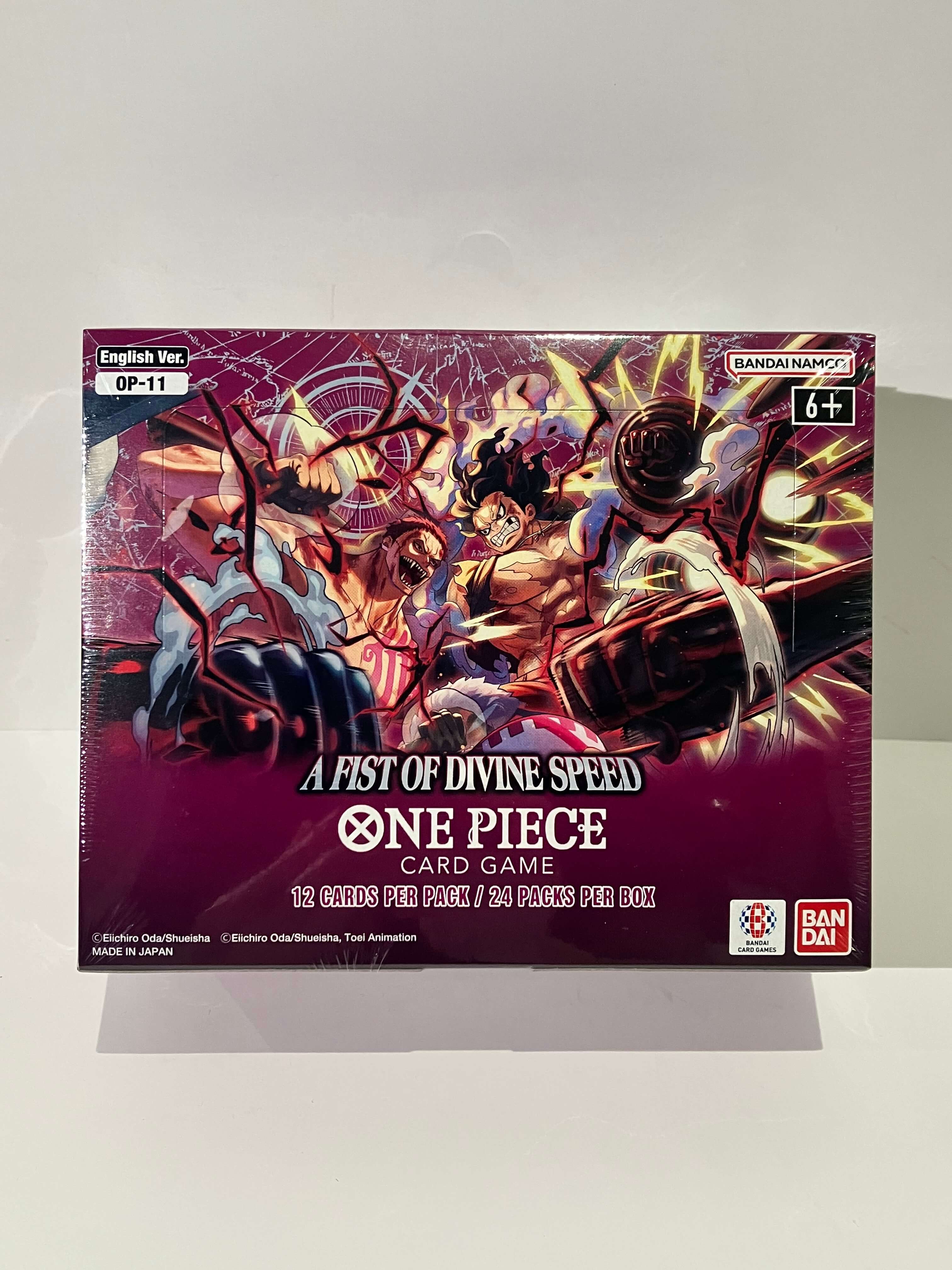 One PIece Card Game OP11 A Fist of Divine Speed Display en Anglais