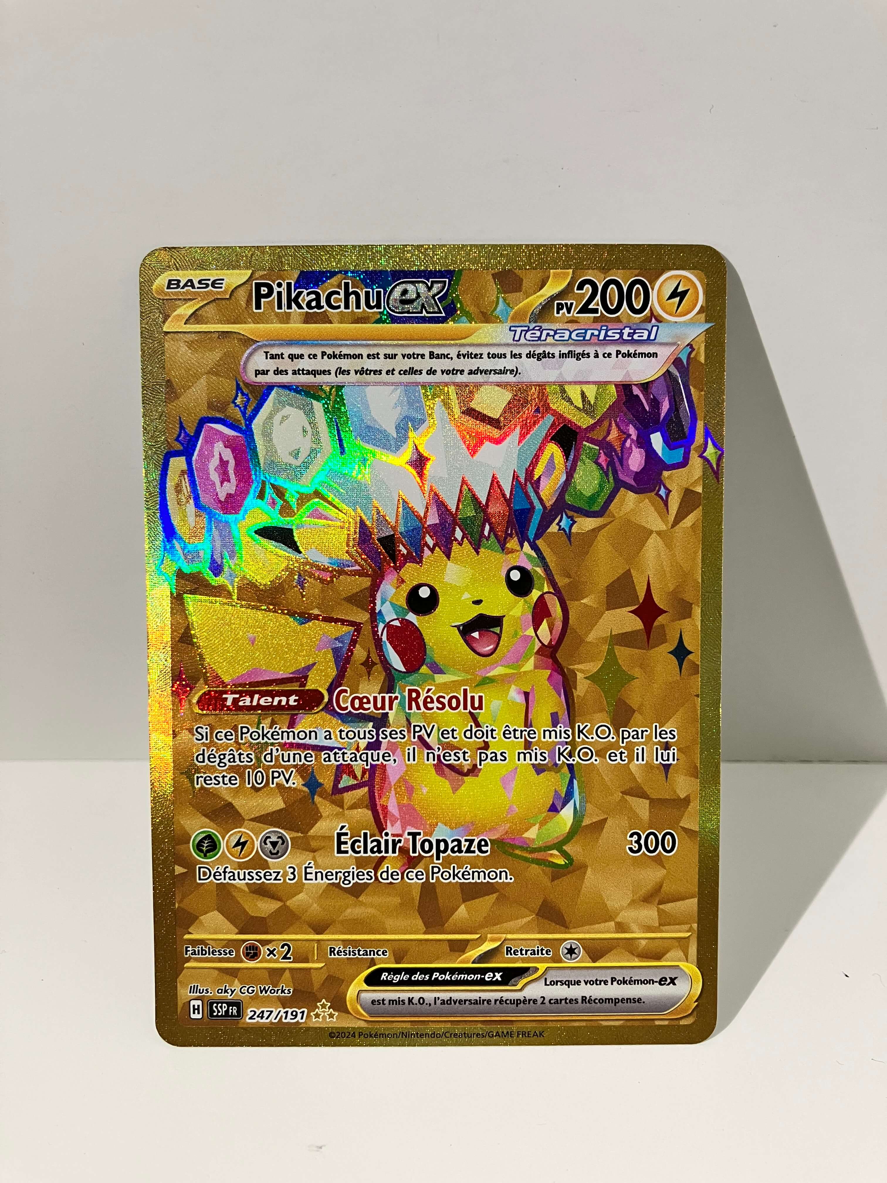 Pikachu ex SSP 247 EV08 Étincelles Déferlantes recto