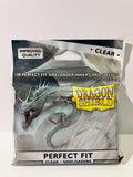 Paquet Dragon Shield Perfect Fit, protège-cartes transparents, 100 pochettes sideloader