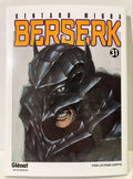 Couverture du manga Berserk tome 31, armure noire et logo Glénat édition française