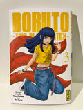 Couverture manga Boruto Two Blue Vortex Tome 3 avec une fille aux cheveux bleus et queues de renard rouges