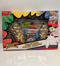 Boîte Pokémon « Collection Poster Premium Méga-Gardevoir EX » contenant plusieurs boosters, une carte promo et un poster, avec illustration de Gardevoir.
