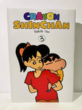 Couverture manga Crayon Shinchan tome 3 Yoshito Usui, personnage enfant sur le dos d'une femme