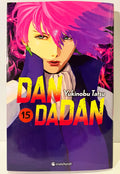 Couverture du manga Dandadan tome 15, personnage à cheveux roses, fond violet, Yukinobu Tatsu.