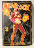 Couverture manga Dead Rock tome 2 avec héroïne cheveux roses, flammes main, Pika Edition