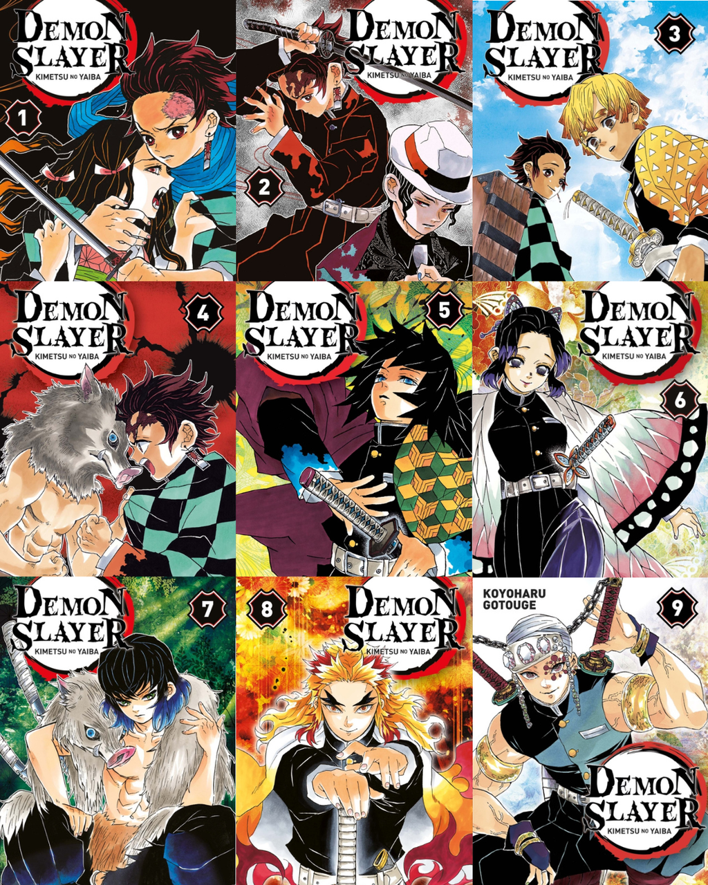 Couverture  de Manga Demon Slayer Tomes 1 à 9