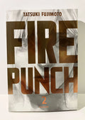 Couverture manga Fire Punch tome 2 édition double Tatsuki Fujimoto, motif visage, logo Crunchyroll.