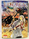 Couverture du manga Frieren tome 11, personnages en tenue fantasy avec magie et épées, édition Ki-oon.