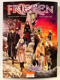 Couverture de Frieren tome 8 avec héros manga devant des ruines, logo Ki-oon shonen