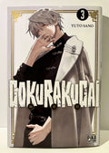 Couverture manga Gokurakugai tome 3, personnage aux cheveux gris, édition Pika