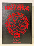 Couverture manga Hellsing Tome 1 édition parfaite, motif pentacle rouge sur fond noir.