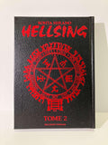 Couverture Hellsing tome 2 Perfect Edition noir, motifs rouges, manga Delcourt Tonkam