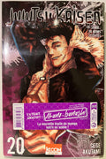 Couverture de Jujutsu Kaisen tome 20, manga Ki-oon, personnage principal illustré, étiquette Akane-banashi