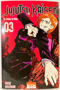 Couverture manga Jujutsu Kaisen tome 3, personnage roux avec un marteau, fond rouge.