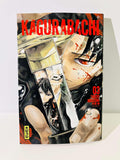 Couverture manga Kagurabachi tome 3, personnage avec épée ensanglantée, style sombre.