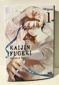 Couverture manga Kaijin Fugeki tome 1, personnage aux cheveux clairs et yeux rouges, édition Pika