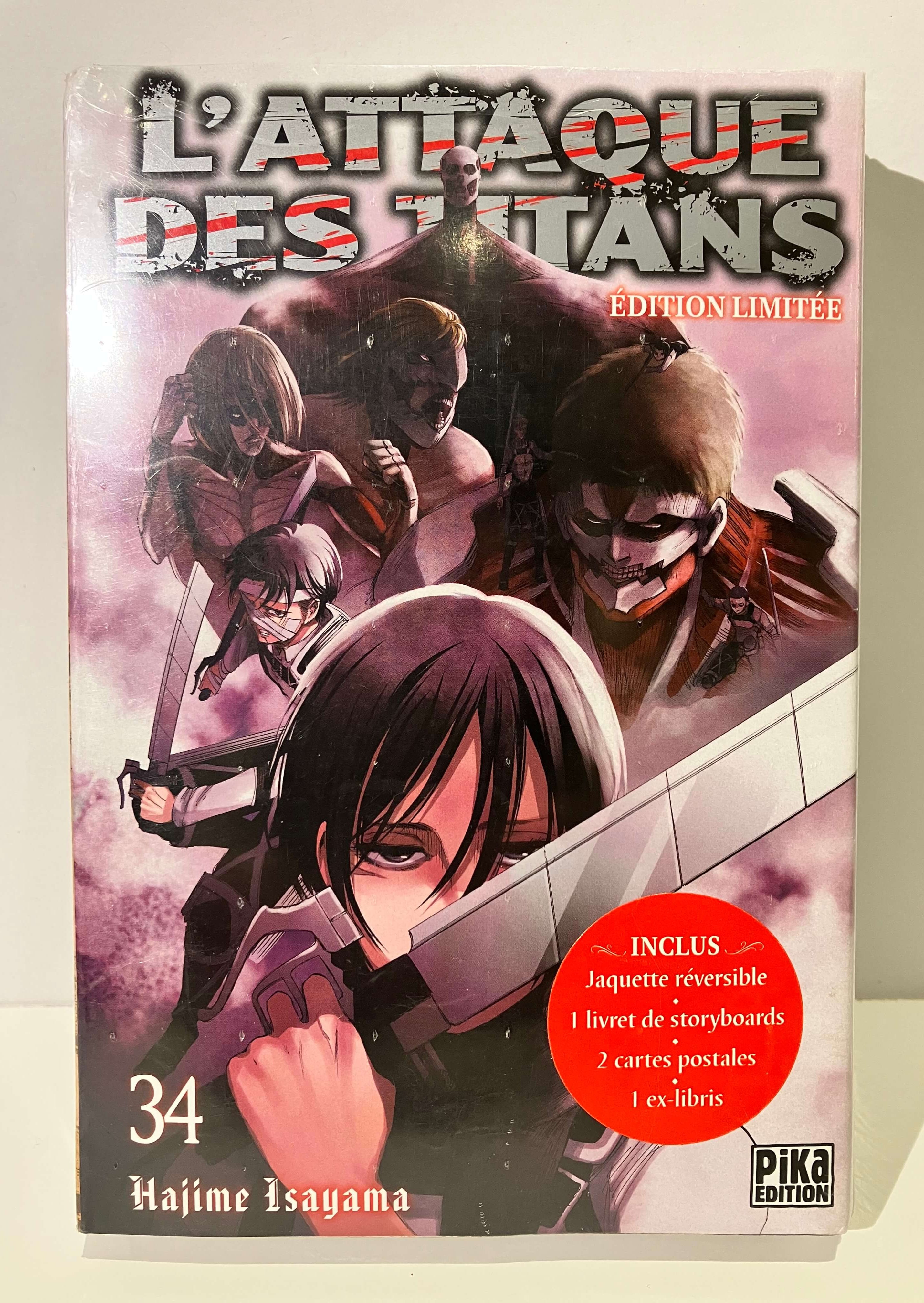 L'attaque Des Titans tome 34 édition collector de Hajime ISAYAMA