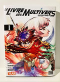 Couverture manga Le Livre des Multivers tome 1, personnages illustrés, style action fantastique.