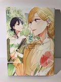 Couverture manga Le Poids du Silence tome 2, deux femmes, rose rouge, fond verdoyant