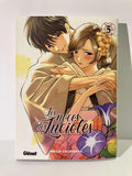 Couverture du manga Les Noces des Lucioles tome 5 avec un couple en kimono et fleurs, Glénat