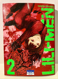 Couverture manga Lili-Men Tome 2, personnage en rouge, roses et fond rouge, Ki-oon seinen