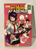 Couverture My Hero Academia tome 19 manga, personnage féminin à la guitare, fond rose.