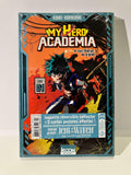 Couverture du manga My Hero Academia Tome 1 édition collector avec Deku en avant.