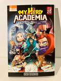 Couverture My Hero Academia Tome 20 avec plusieurs héros manga en couleurs vives, texte français.