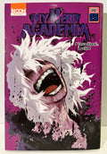 Couverture My Hero Academia tome 25, Tomura Shigaraki cri, fond violet, Ki-oon shōnen.