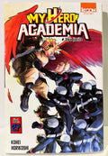 Couverture My Hero Academia tome 27, héros ailé affrontant ennemis en combinaison noire.