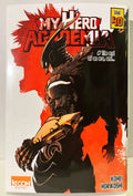 Couverture My Hero Academia Tome 40, personnage robotique sombre sur fond rouge, édition Ki-oon.