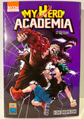Couverture My Hero Academia tome 9, deux héros en combat, fond violet, manga shonen