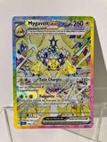 Carte Pokémon Mygavolt ex Couronne Stellaire brillante sur fond géométrique coloré