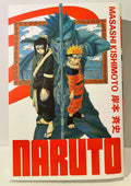 Couverture manga Naruto tome 2, personnages Naruto, Haku et Zabuza dessinés, titre en rouge.