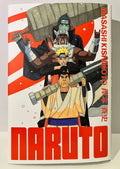Couverture du manga Naruto tome 25 avec Naruto et trois ninjas, fond rouge et blanc, Masashi Kishimoto.