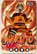 Couverture du manga Naruto tome 26 avec Naruto en tenue orange, énergie rouge autour de lui, logo Kana.