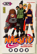 Couverture Naruto tome 32 en français, quatre personnages principaux en tenue de ninja.