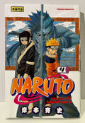 Couverture manga Naruto tome 4 en français, personnages Naruto Uzumaki et Neji, style shonen.