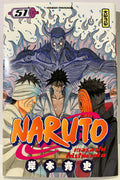 Couverture Naruto tome 51 manga, personnages principaux et créature bleue en arrière-plan.