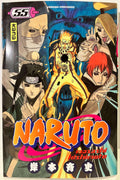 Couverture du manga Naruto tome 55, personnages en tenue de combat sur fond coloré.