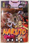 Couverture manga Naruto tome 57 avec Naruto en mode chakra, Killer Bee et des Bijûs, édition Kana.