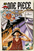 Couverture du manga One Piece tome 10, Luffy au chapeau de paille, personnages emblématiques, édition Glénat.