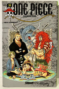 Couverture du tome 31 One Piece, personnages manga sur fond de carte, Édition française Glenat