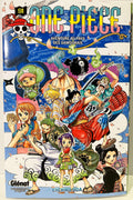 Couverture One Piece tome 91 avec Luffy et son équipage en tenues de samouraïs, décor japonais
