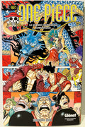 Couverture One Piece tome 92, dragon bleu, personnages en kimono, manga Glénat