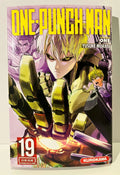 Couverture manga One Punch Man tome 19 avec Genos, couleurs vives, logo Kurokawa