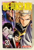 Couverture du manga One Punch Man tome 20 avec plusieurs héros, édition Kurokawa