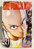 Couverture du manga One Punch Man tome 21 avec Saitama en gros plan, édition Kurokawa