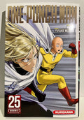 Couverture One Punch Man tome 25, Saitama et Genos en action, manga Kurokawa