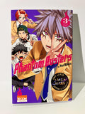 Couverture manga Phantom Busters Tome 3 avec quatre lycéens en uniforme, fond violet, édition Ki-oon Shonen.